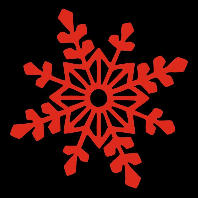 Rote Schneeflocke