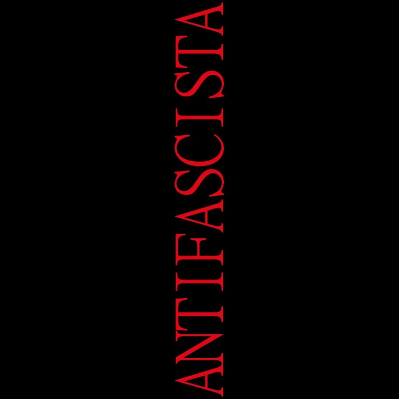 Lettrage antifasciste vertical en lettrage rouge