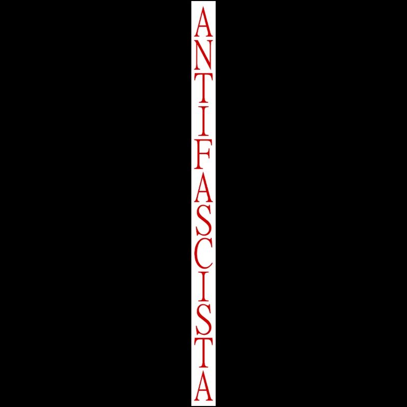 lettrage antifasciste vertical élégant