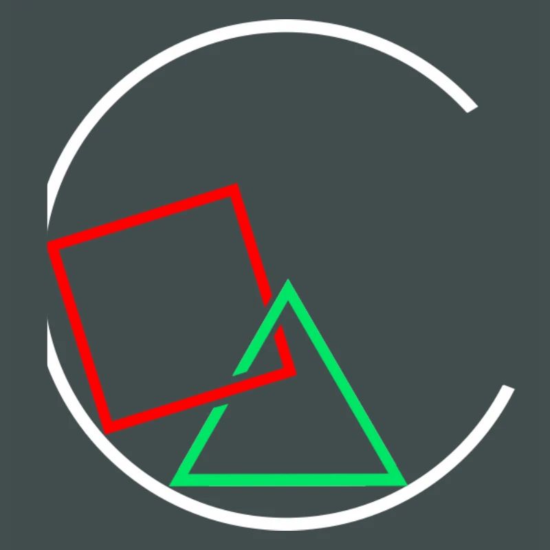 Square and triangle in a circle