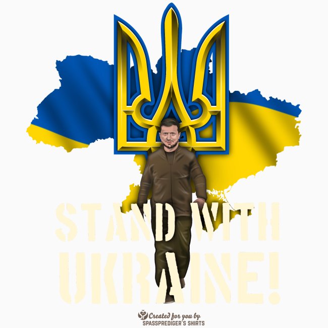 Ukraine Dreizack Selenskyj Stand with Ukraine