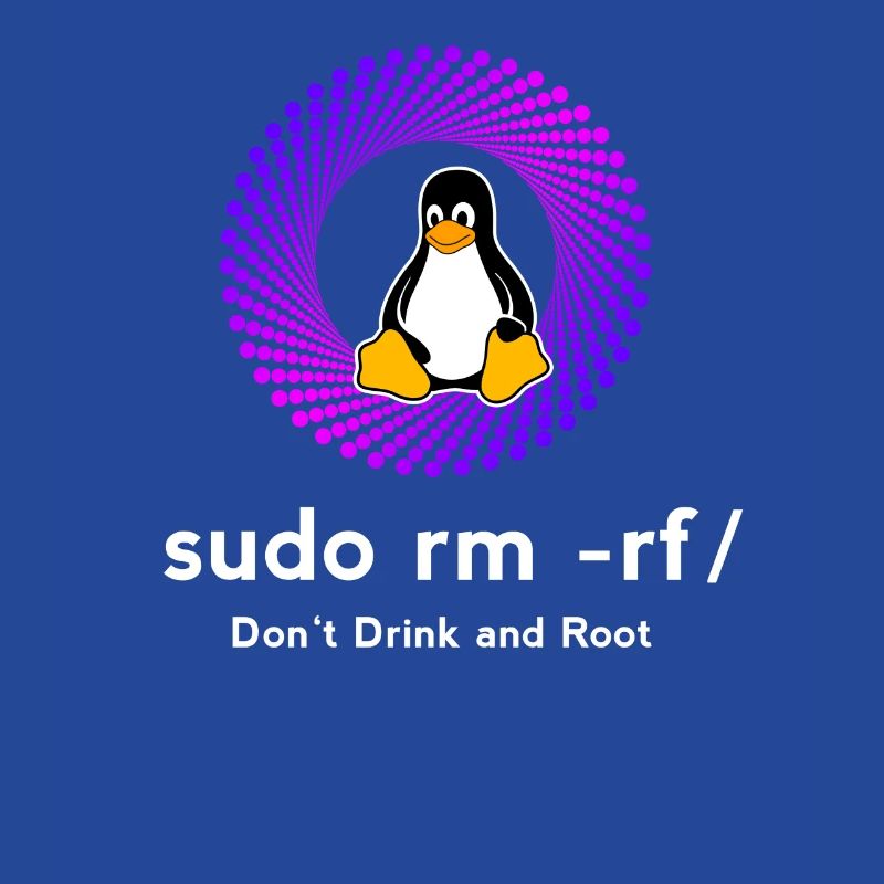 Ordinateur Sys admin Penguin Nerd pc sudo rm -rf cod