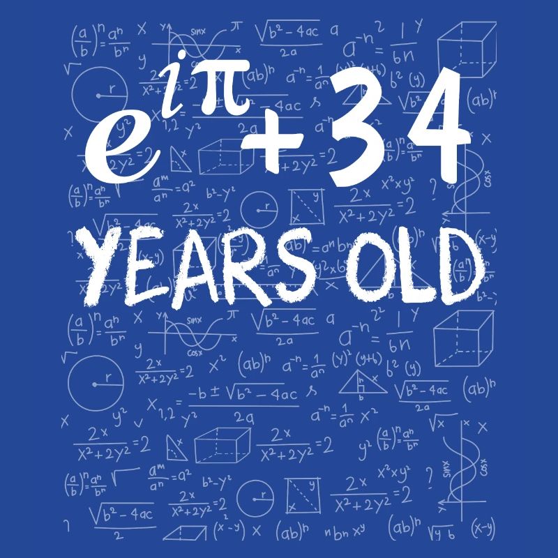 33rd birthday 33 years old Euler Identity gift