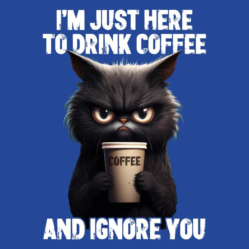 Grumpy Kitty chat café matin Grouch cadeau