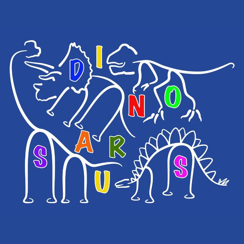 various Dinosaurs Dino line graphics