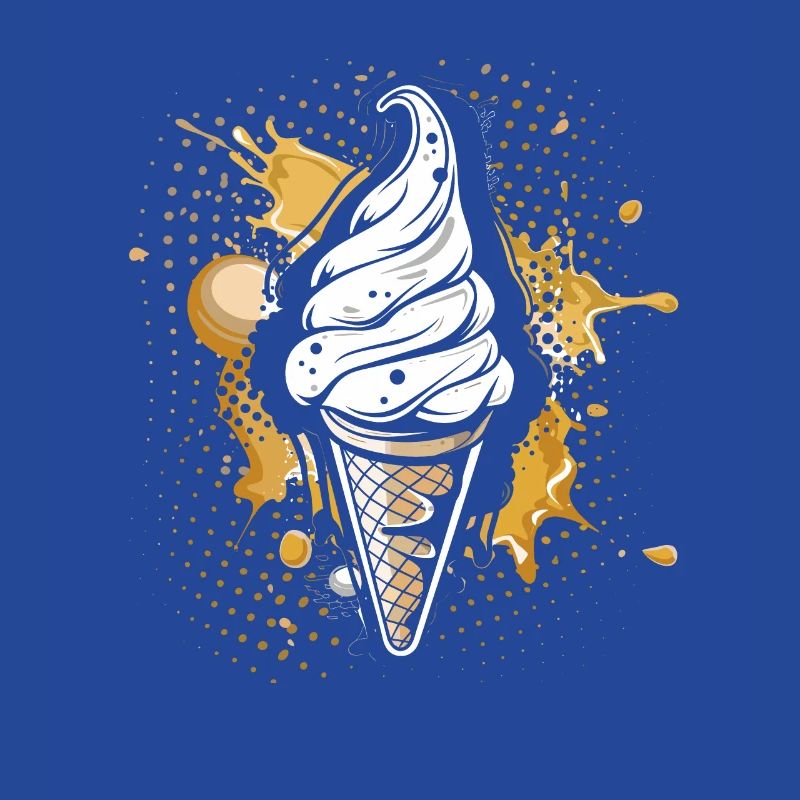 Cornet de crème glacée Éclaboussures de couleur