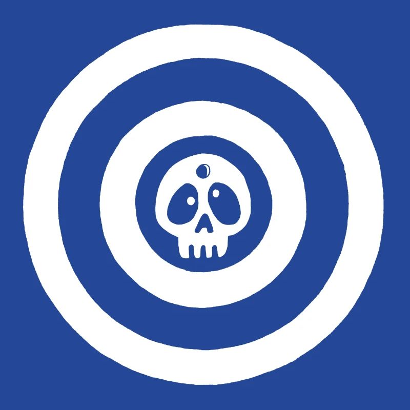 White target skull