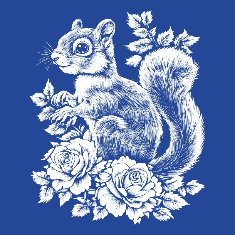 Hörnchen Rose Blumen Ästhetik Eichhörnchen