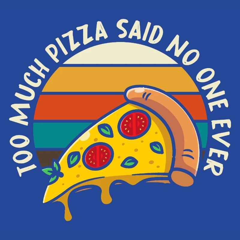 Pizza Meme Retro Sunset
