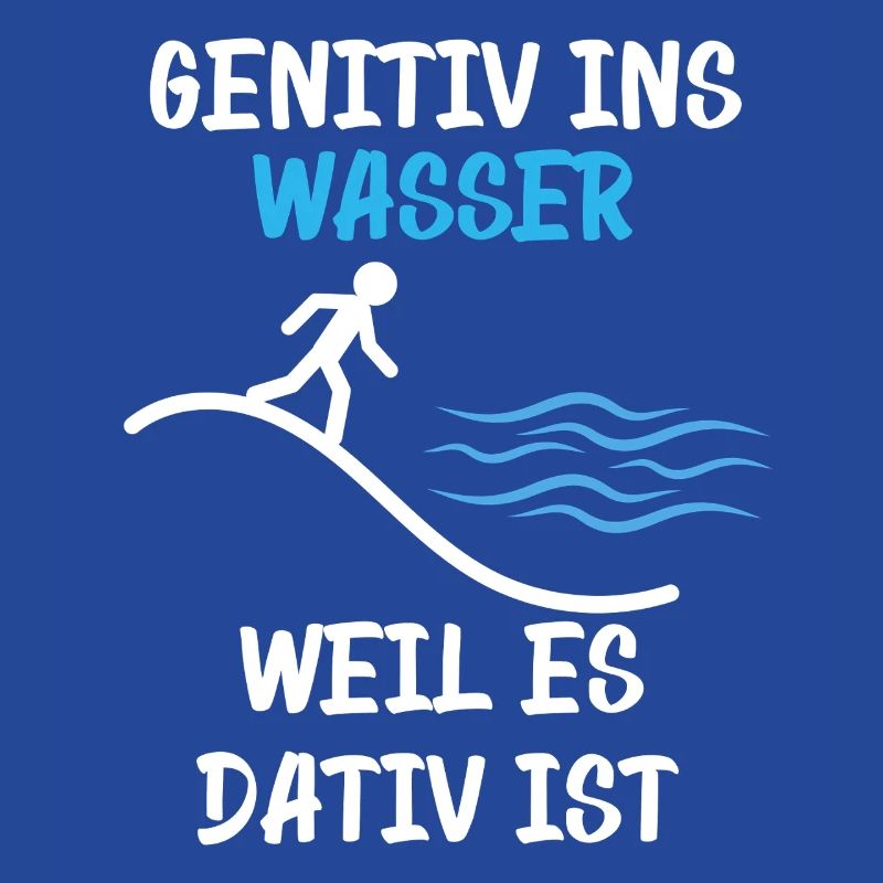 Genitive into the water because it's dative