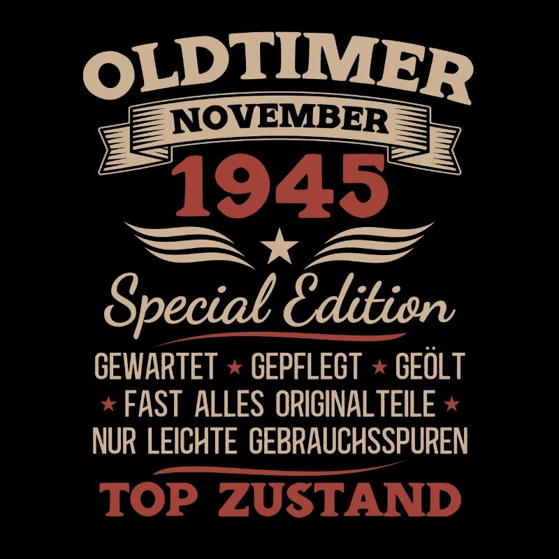 80. Geburtstag Geschenk Oldtimer November 1945