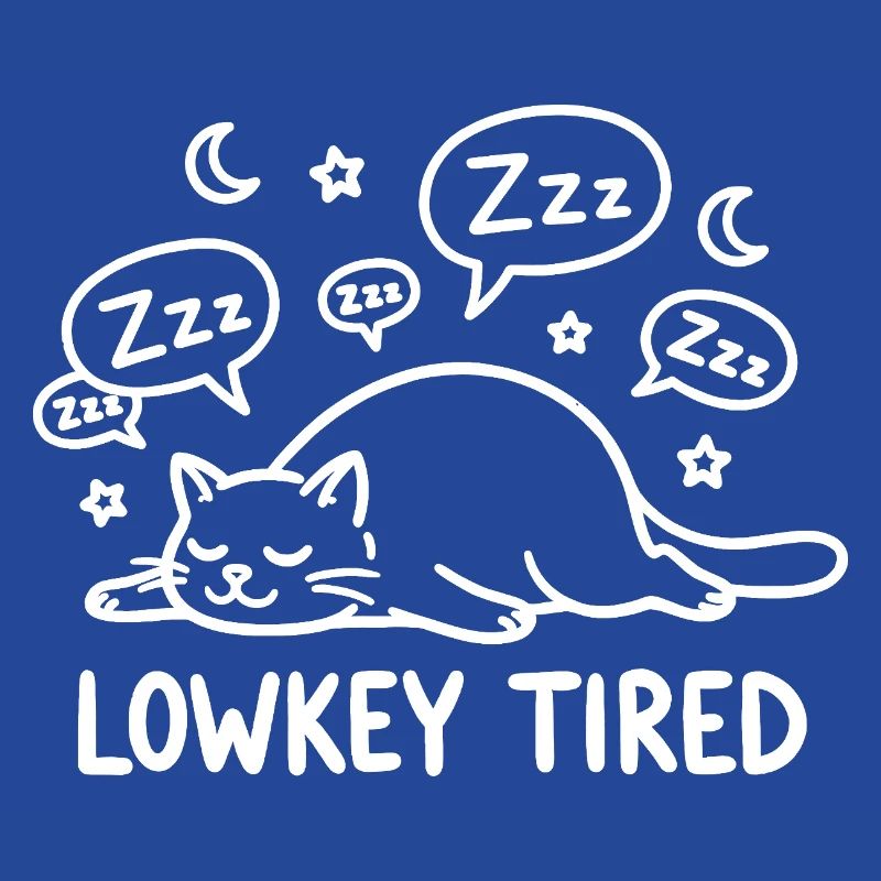 Lowkey Tired Sleeping Cat
