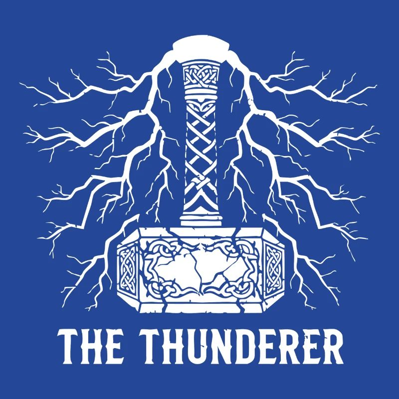 Der Donnerer Thors Hammer Mjölnir Blitz