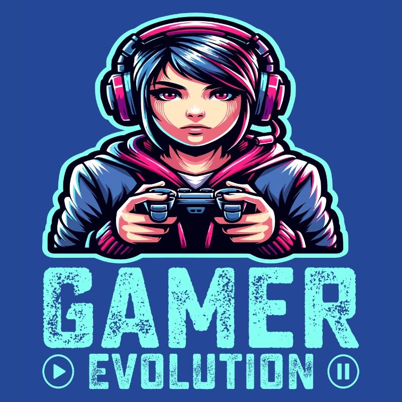 Évolution d’un gamer, design de jeu cool