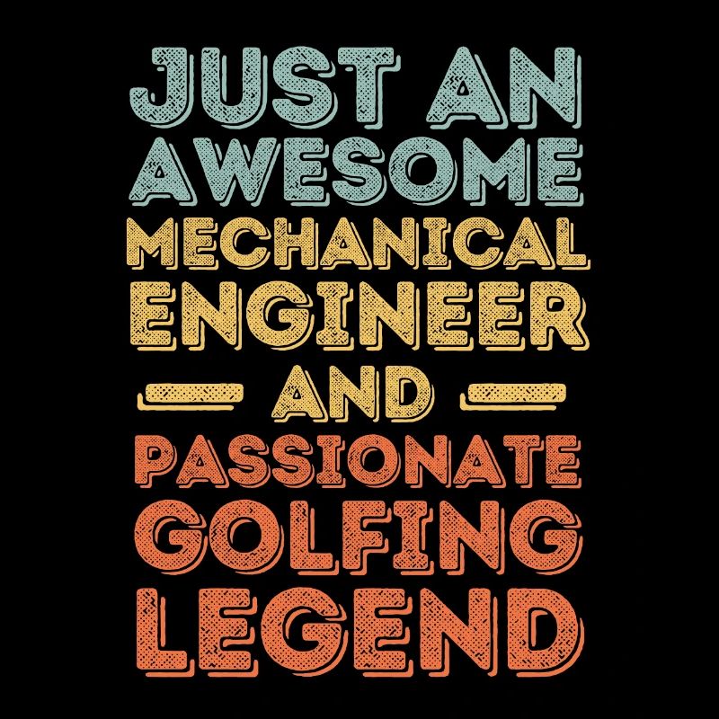 Mechanical Engineer Golfing retro