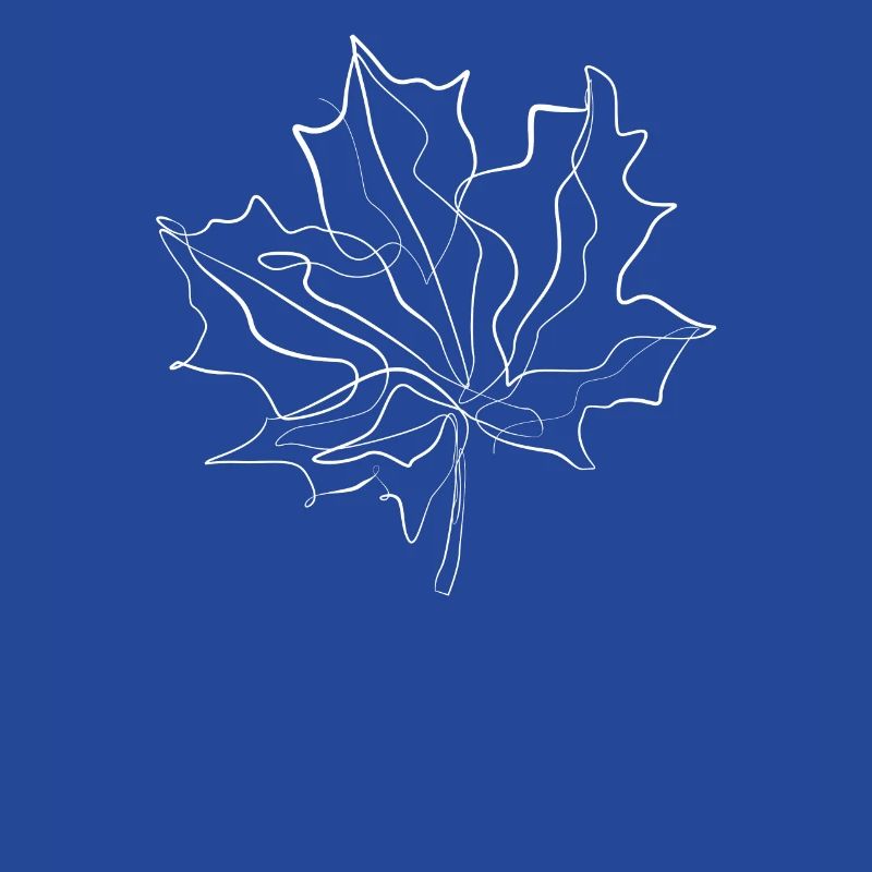 Maple Leaf Canada - one line drawing