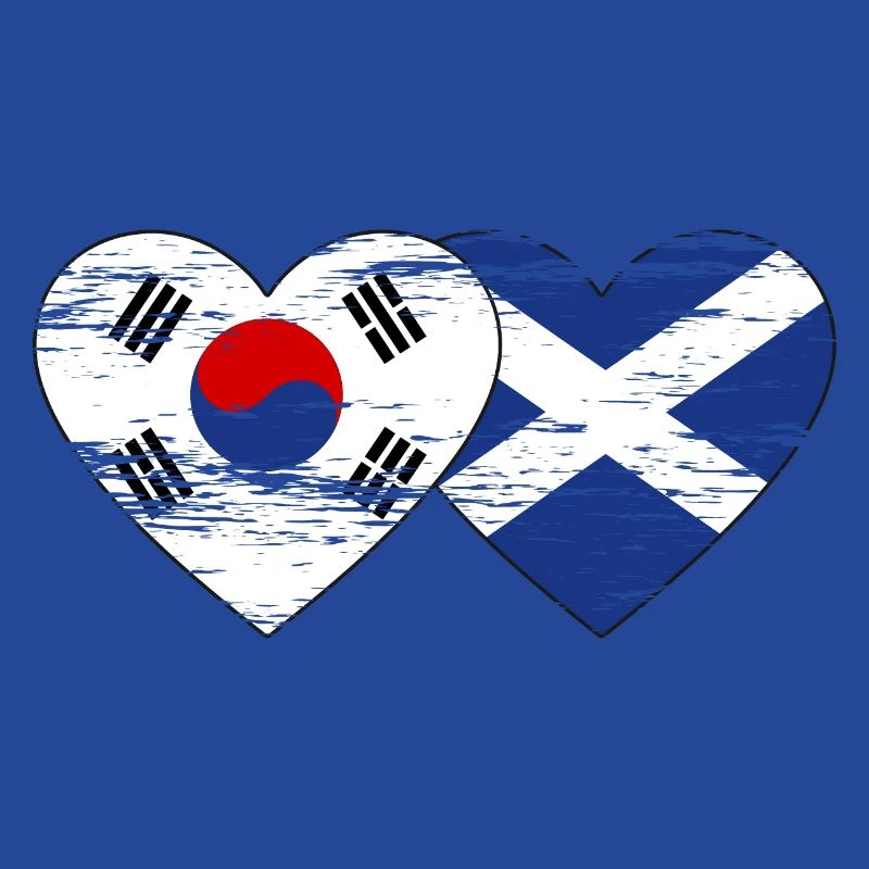 Corée du Sud Ecosse Drapeau Utilisé