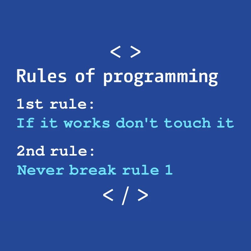 Règles de programmation