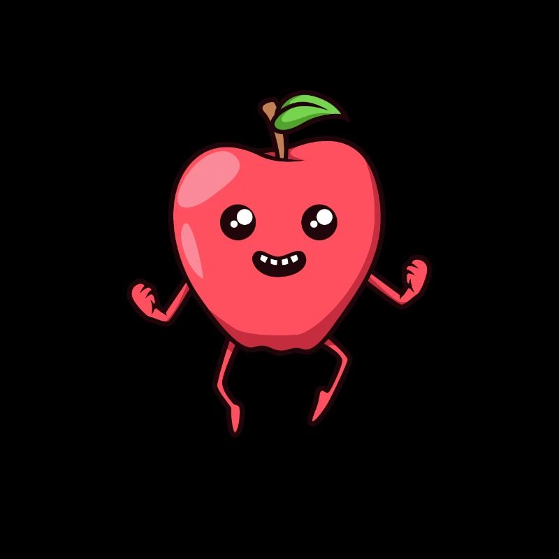 Kawaii Comic Apfel