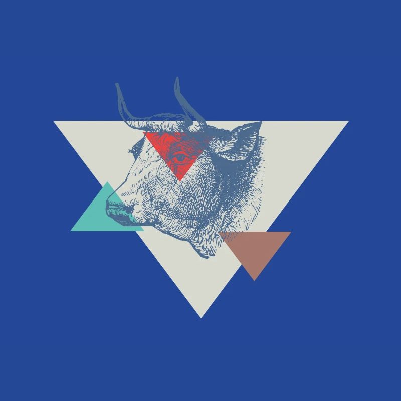 Conception de triangle de vache
