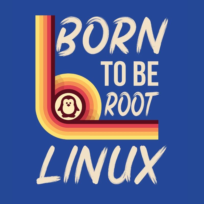 Linux Né pour être root Retro Admin Nerd Geek