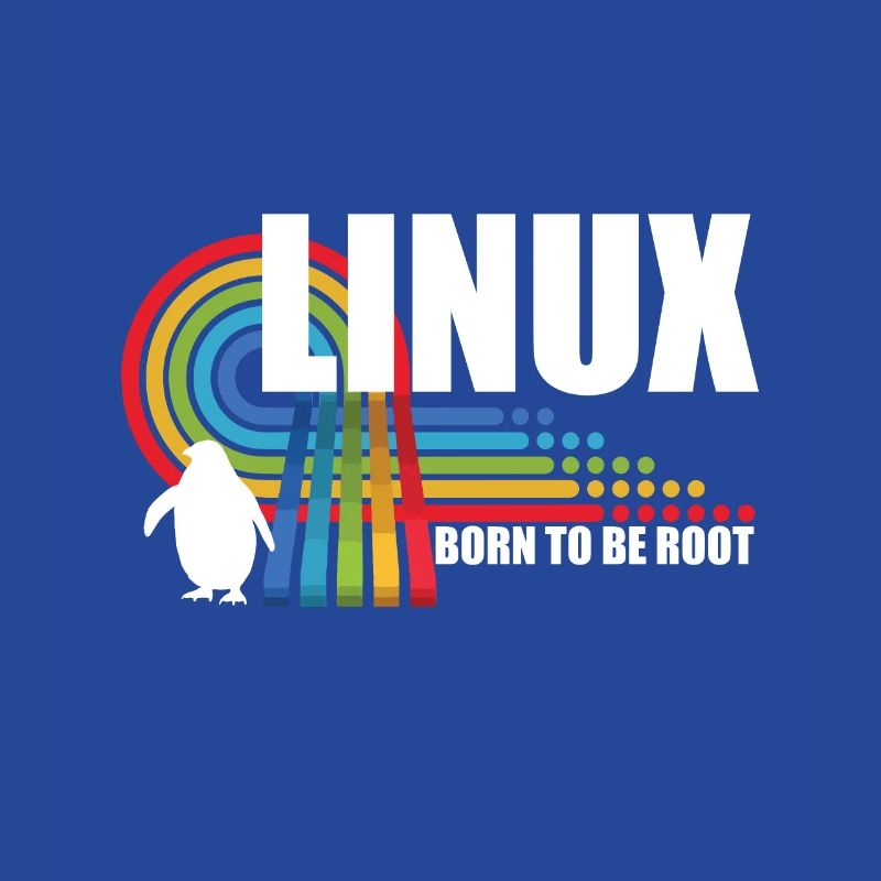 Born To Be Root Penguin Linux Nerd Coding Geek