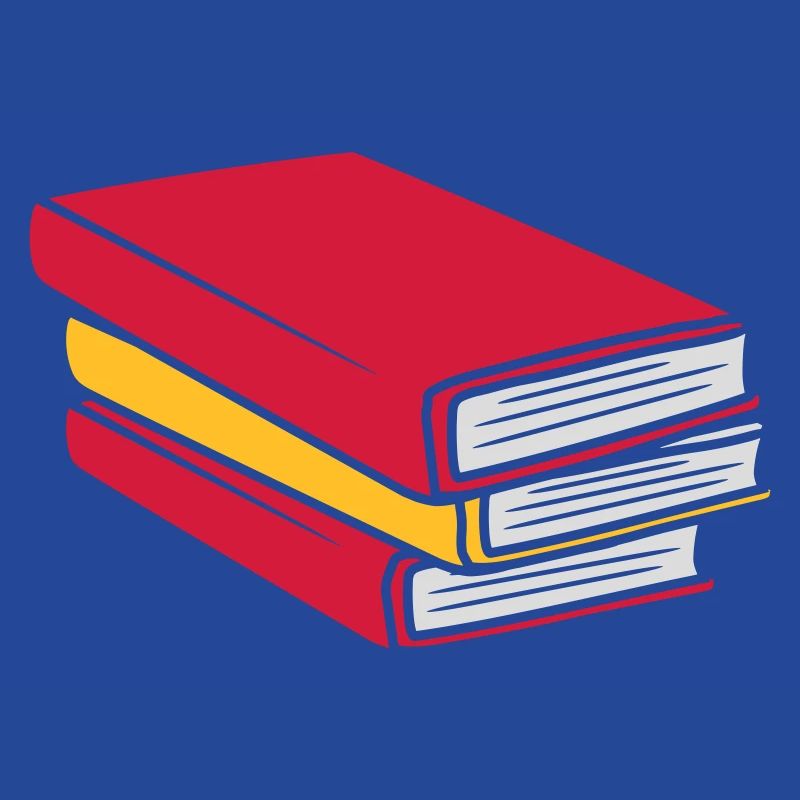 Design stacked books comic
