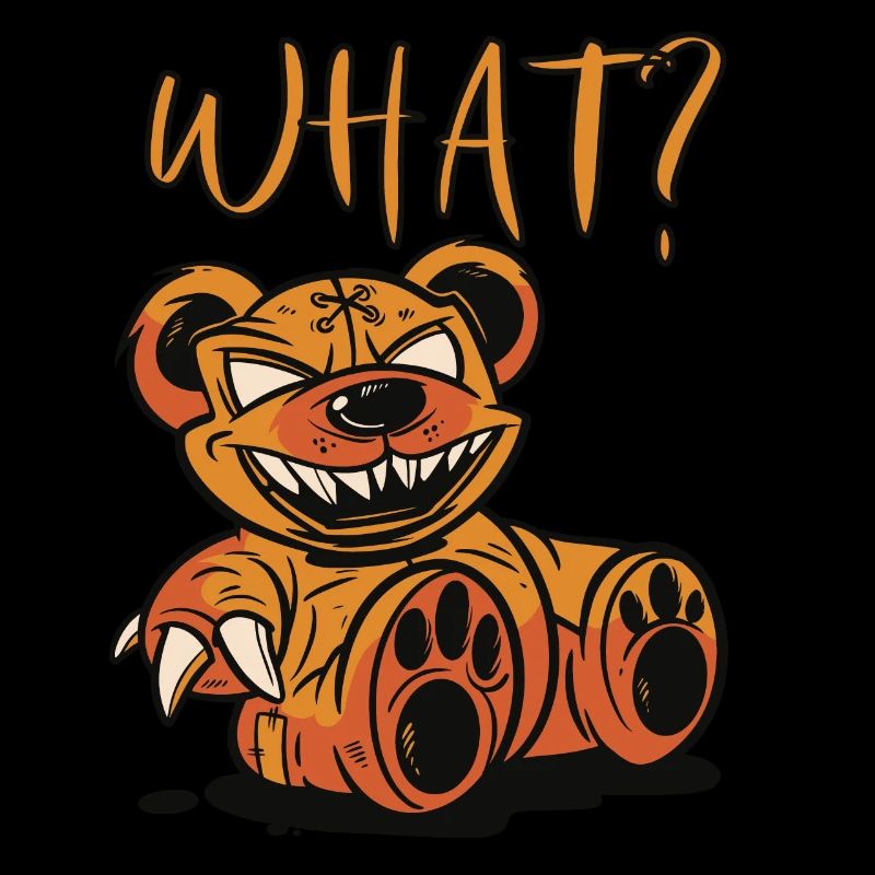 Mörderischer Teddy Was? Lustiger Teddybär-Horror-A