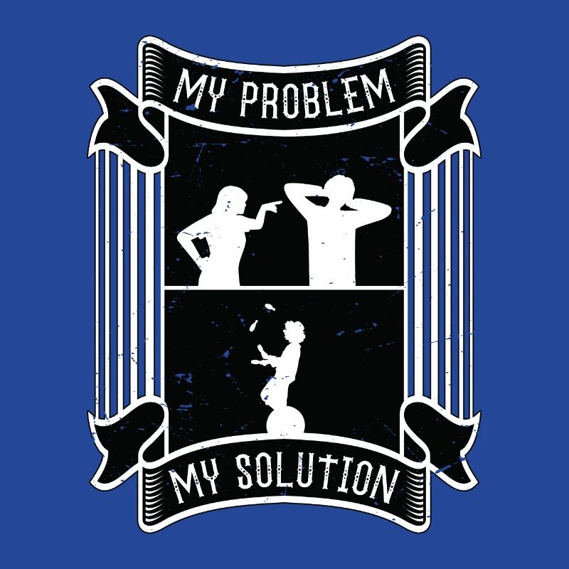 Circus Clown My Problem My Solution Pictogram Dad