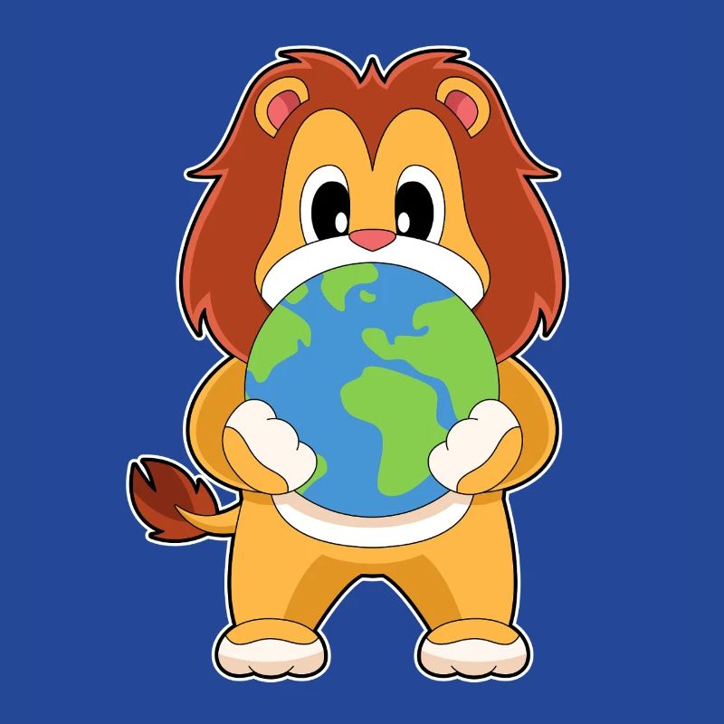 Globe terrestre du lion