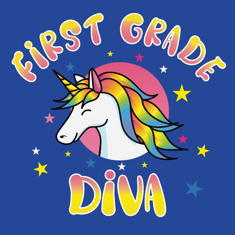 First Grade Diva Einhorn Einschulung Geschenk
