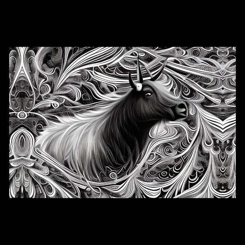 Taureau de Camargue abstrait
