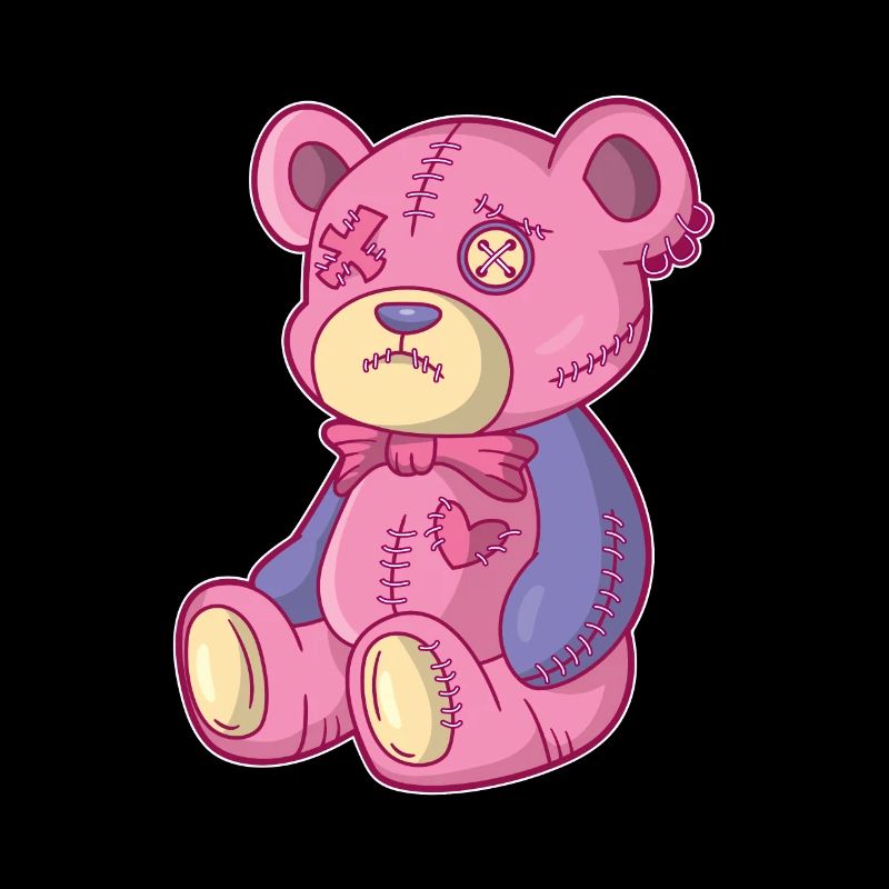 Kawaii Pastel Goth Teddy Bear Gothic Occult Voodoo
