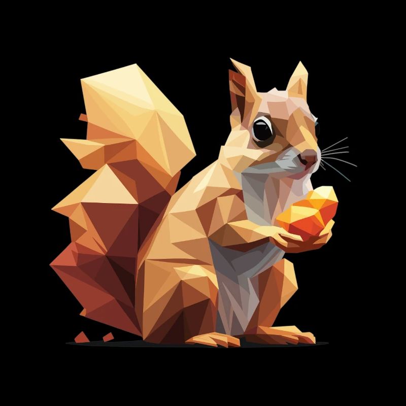 Low-Poly Eichhörnchen