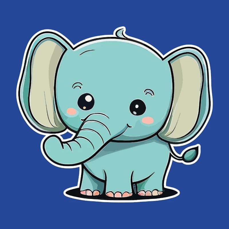 Éléphant éléphant bébé mignon mignon bande dessinée bande dessinée
