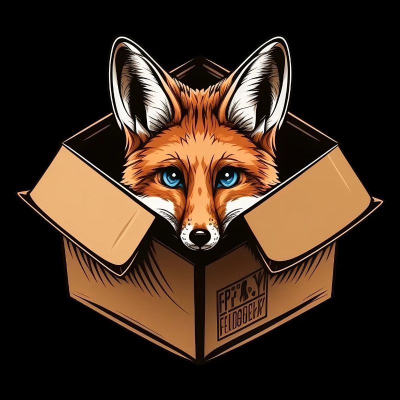 Fuchs in einer Kiste