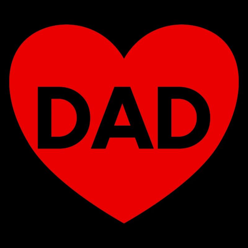 Red heart transparent daddy