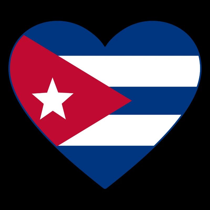 Cœur de drapeau de Cuba