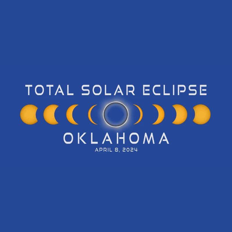 Oklahoma Eclipse de Soleil 2024 8 avril Souvenir