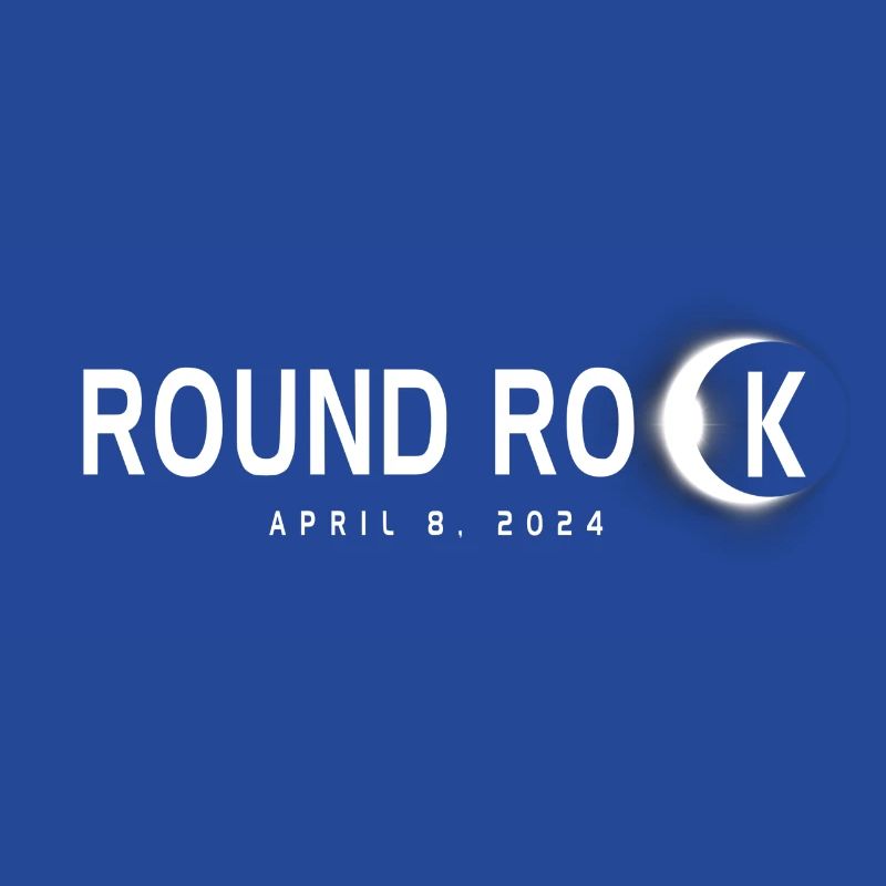 Round Rock Texas Eclipse Souvenir April 8th 2024
