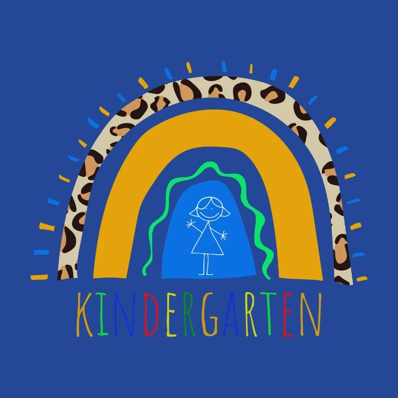 Kindergarten Leopard Regenbogen