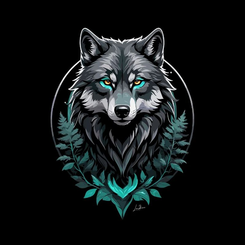 Wald Arktischer Wolf