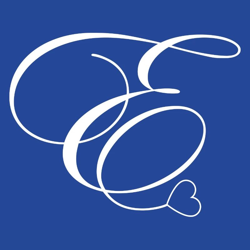 Buchstabe e Kalligraphie Herz