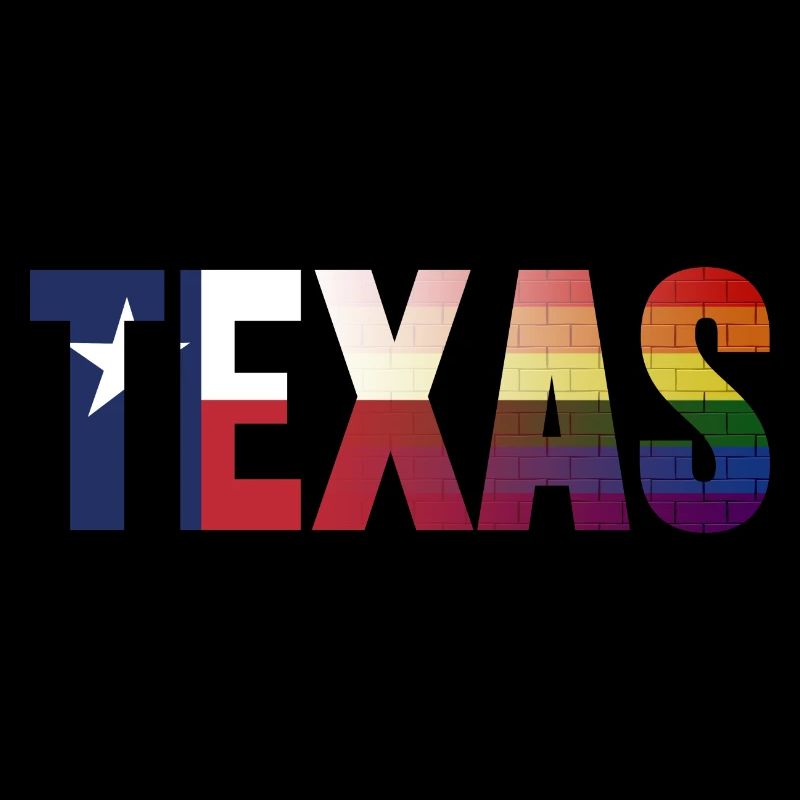 Conception du drapeau arc-en-ciel du Texas pour Proud LGBT +