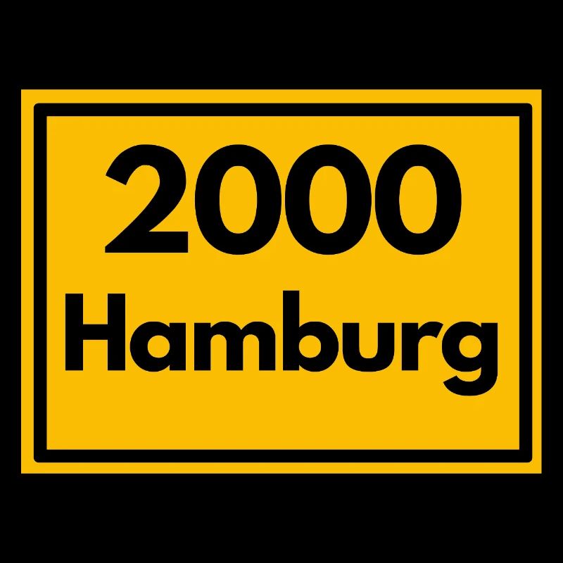 Panneau de lieu - puis rétro urbain code postal 2000 Hambourg