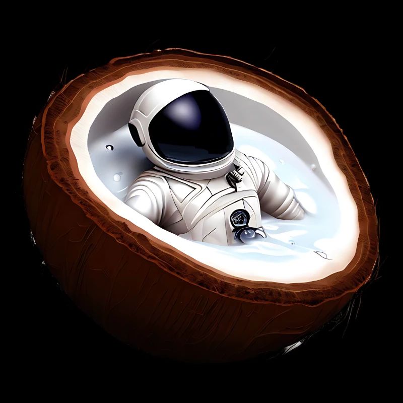 Astronaute dans une noix de