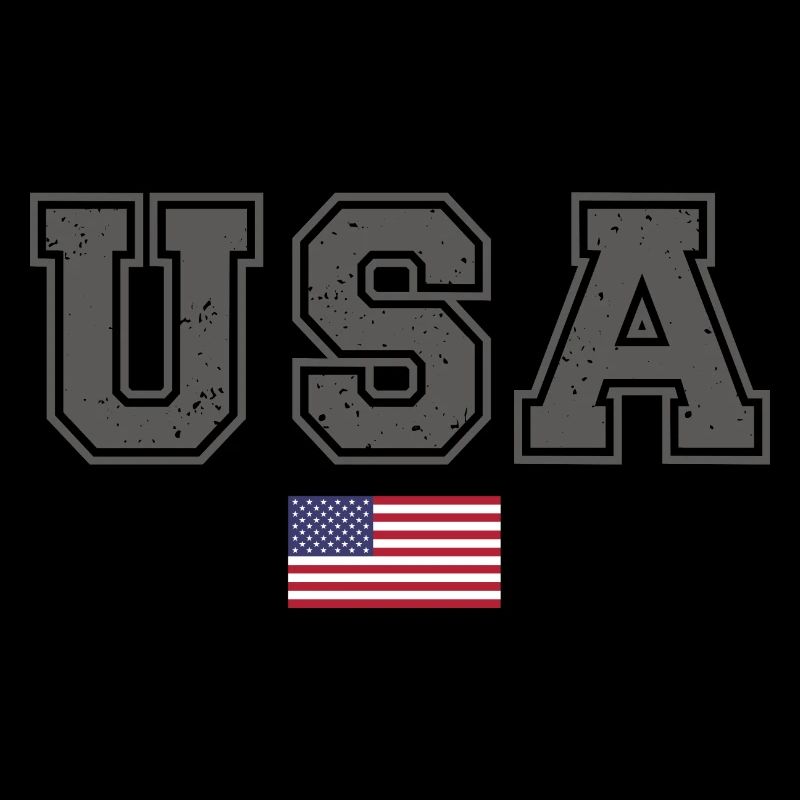 ÉQUIPE Bannière du drapeau américain des États-Unis en cours d’écriture