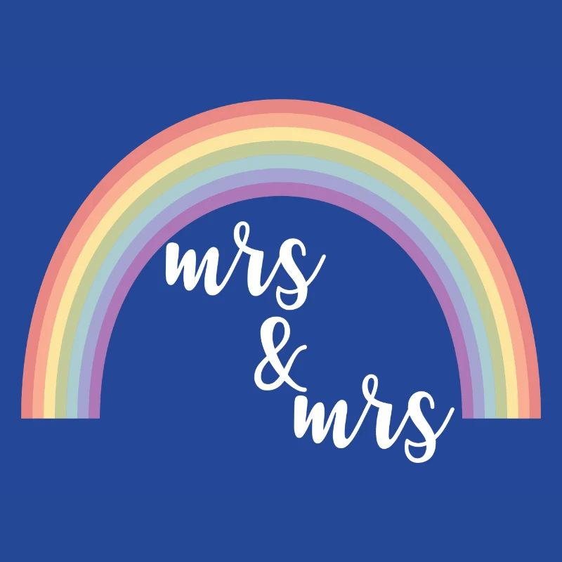 Rainbow Stripes Mrs et Mrs