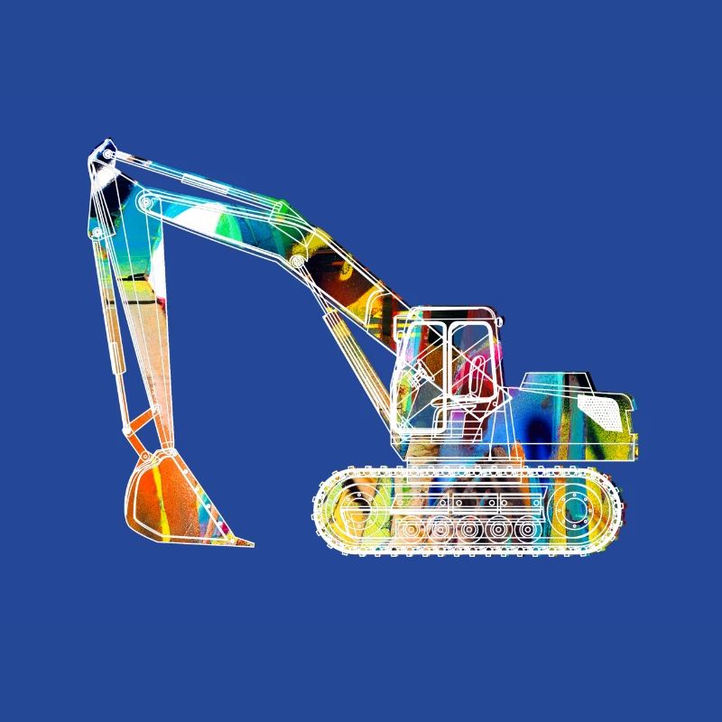 bagger,baggerfahren,baggerfahren,graffiti,bunt