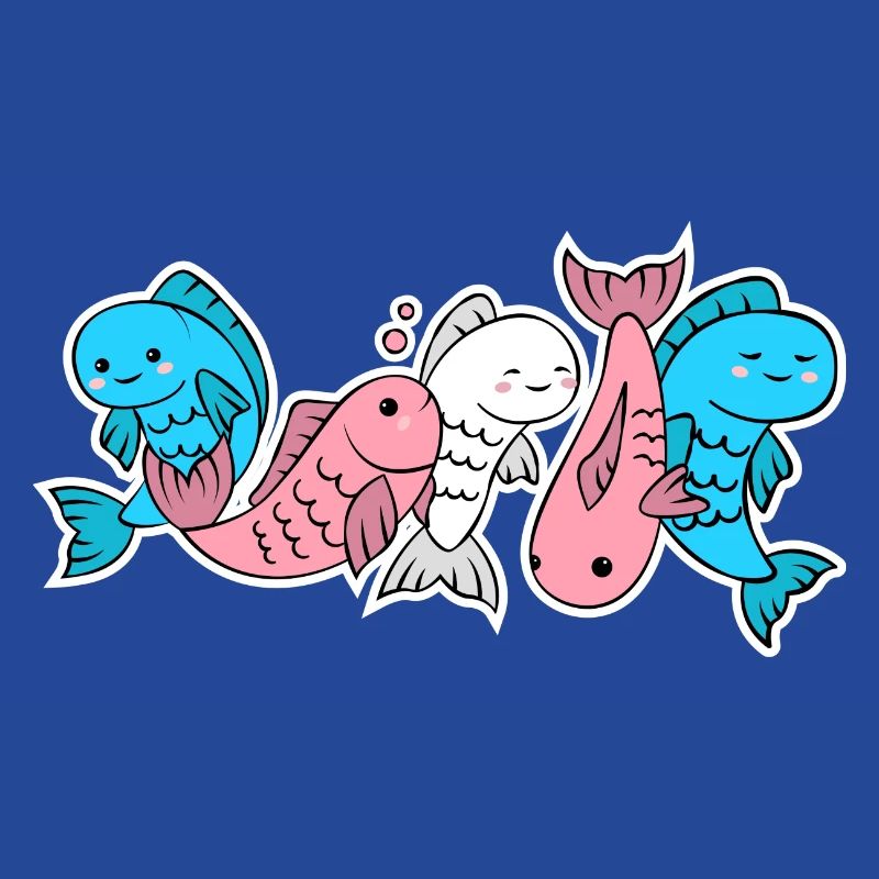 Conception de poisson trans Flag pour les personnes trans